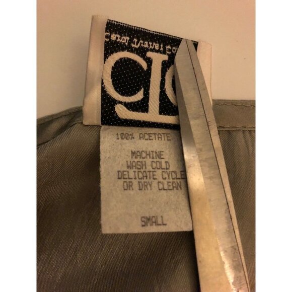 Carol Turner Collection Seafoam Green Crop Long Sleeve Acetate Top Shirt Small - Picture 6 of 6